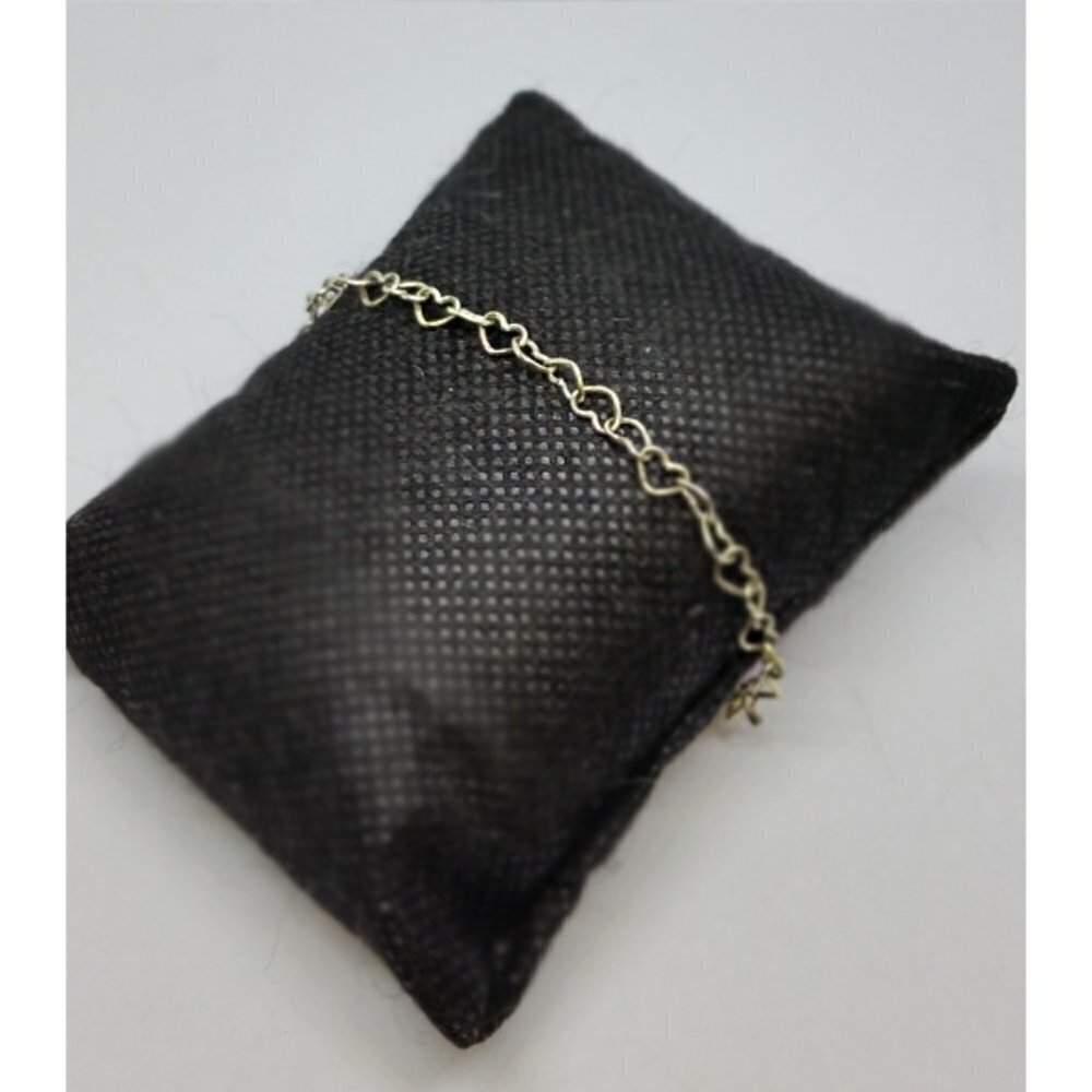 STERLING silver mini hearts chain links dainty bracelet made in Italy